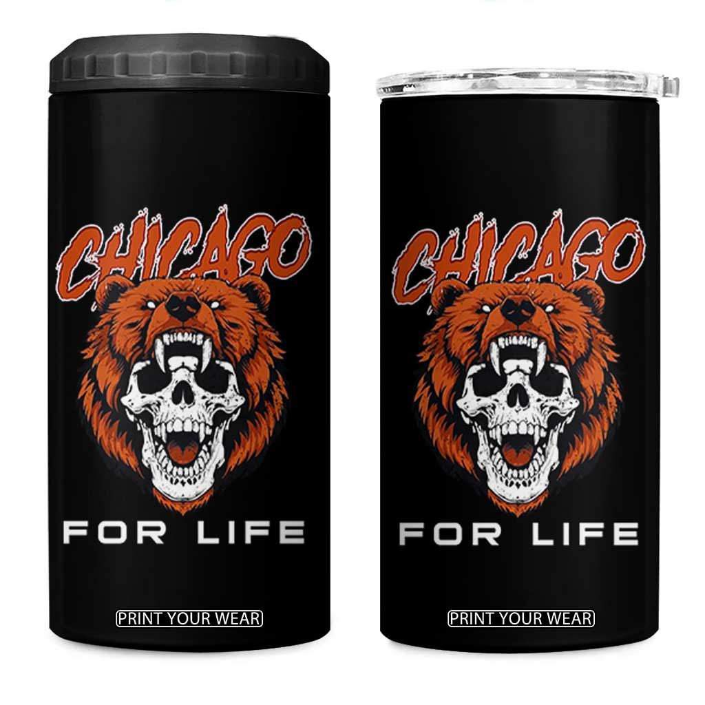 CFB Lover 4 in 1 Can Cooler Tumbler Bear Skull Gothic Fan Gift TS12 One Size: 16 oz Black Print Your Wear