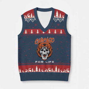 CFB Lover V-Neck Knit Sweater Vest Bear Skull Gothic Fan Gift TS12 Navy Red Print Your Wear