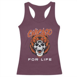CFB Lover Racerback Tank Top Bear Skull Gothic Fan Gift TS12 Maroon Print Your Wear