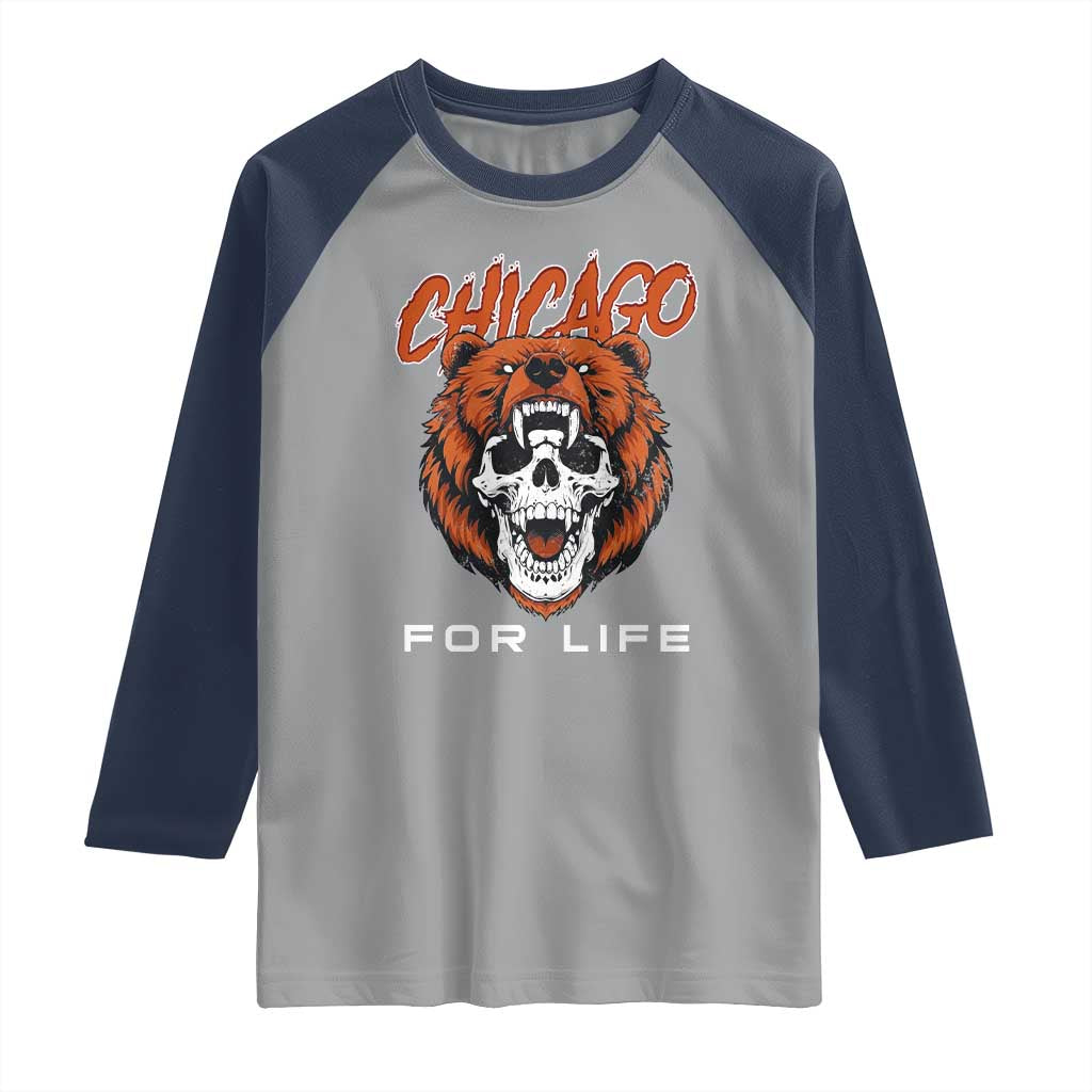 CFB Lover Raglan Shirt Bear Skull Gothic Fan Gift TS12 Sport Gray Navy Print Your Wear