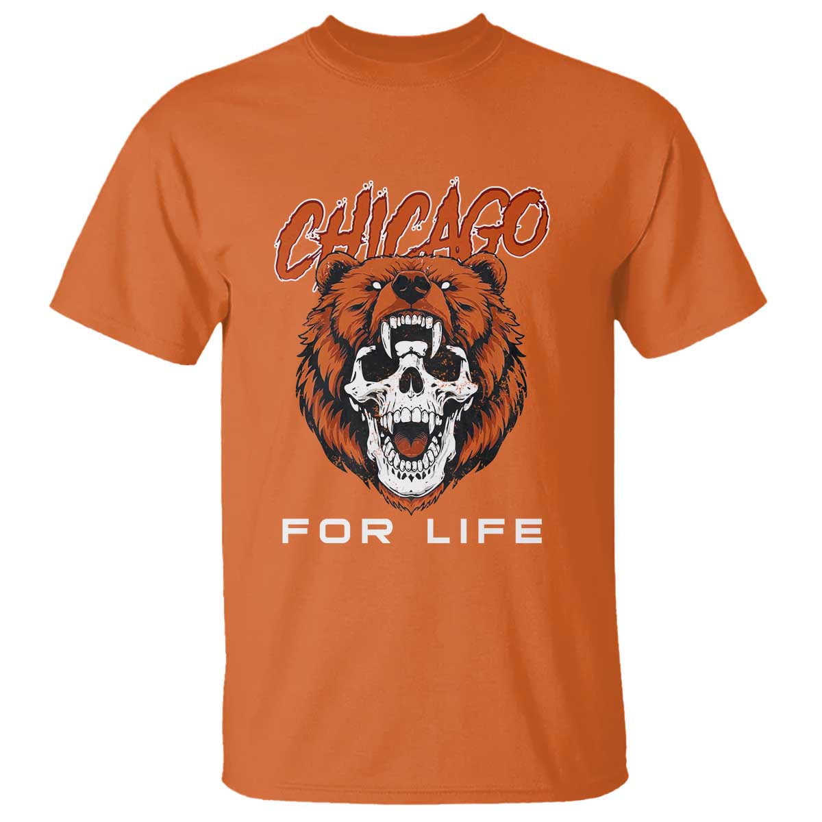 CFB Lover T Shirt Bear Skull Gothic Fan Gift TS12 Orange Print Your Wear