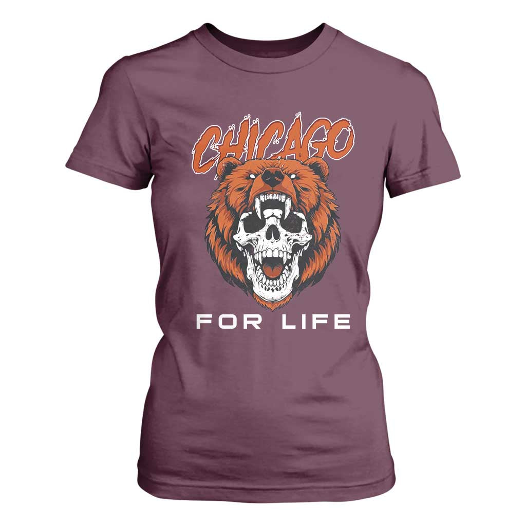 CFB Lover T Shirt For Women Bear Skull Gothic Fan Gift TS12 Maroon Print Your Wear