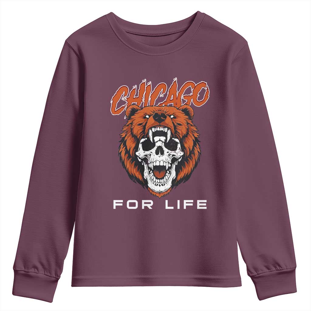 CFB Lover Youth Sweatshirt Bear Skull Gothic Fan Gift TS12 Maroon Print Your Wear