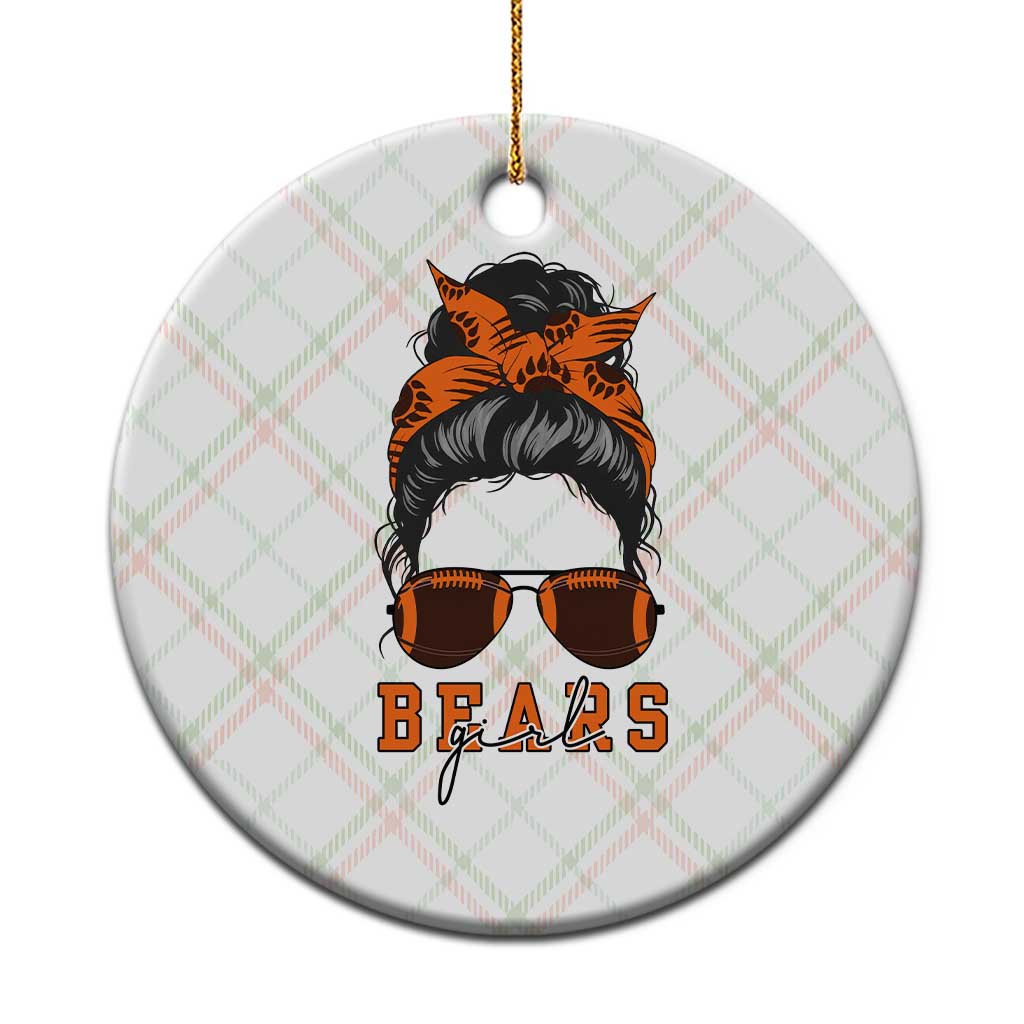 Girl Messy Bun Fan Ceramic Ornament CFB Lovers Gift TS12 1pc Christmas Plaid Print Your Wear