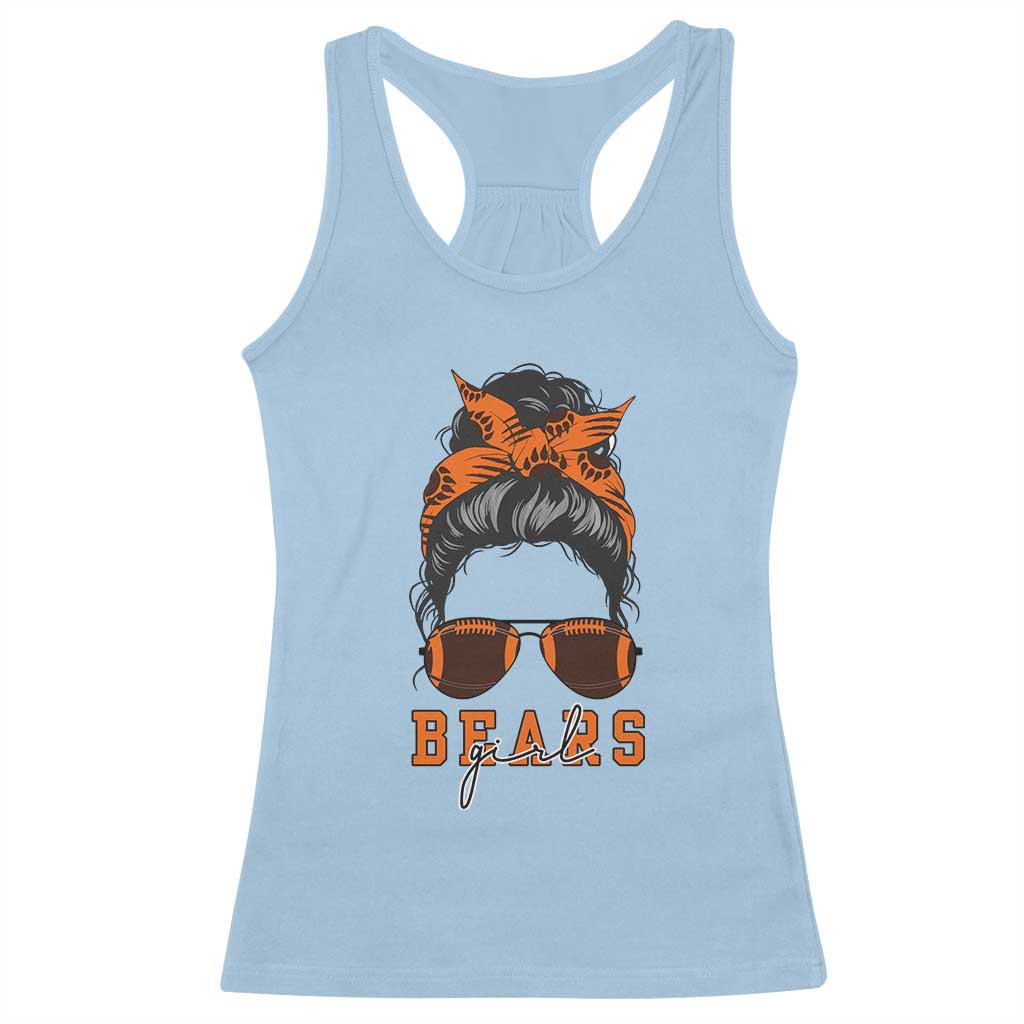 Girl Messy Bun Fan Racerback Tank Top CFB Lovers Gift TS12 Light Blue Print Your Wear