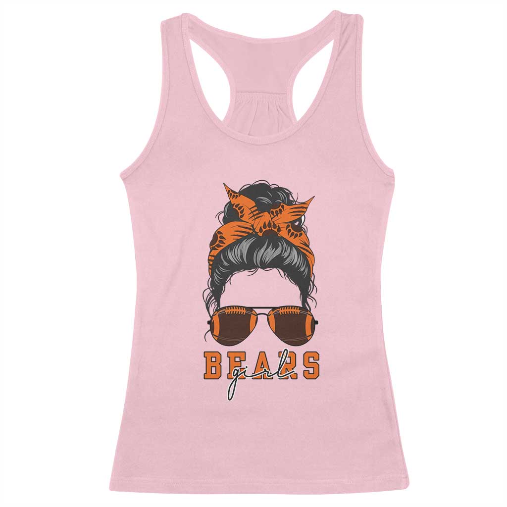 Girl Messy Bun Fan Racerback Tank Top CFB Lovers Gift TS12 Light Pink Print Your Wear