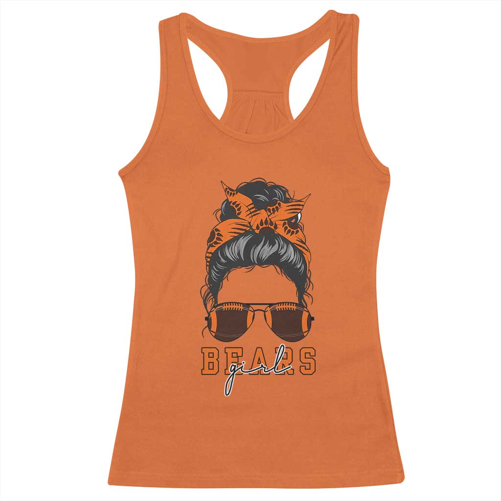 Girl Messy Bun Fan Racerback Tank Top CFB Lovers Gift TS12 Orange Print Your Wear