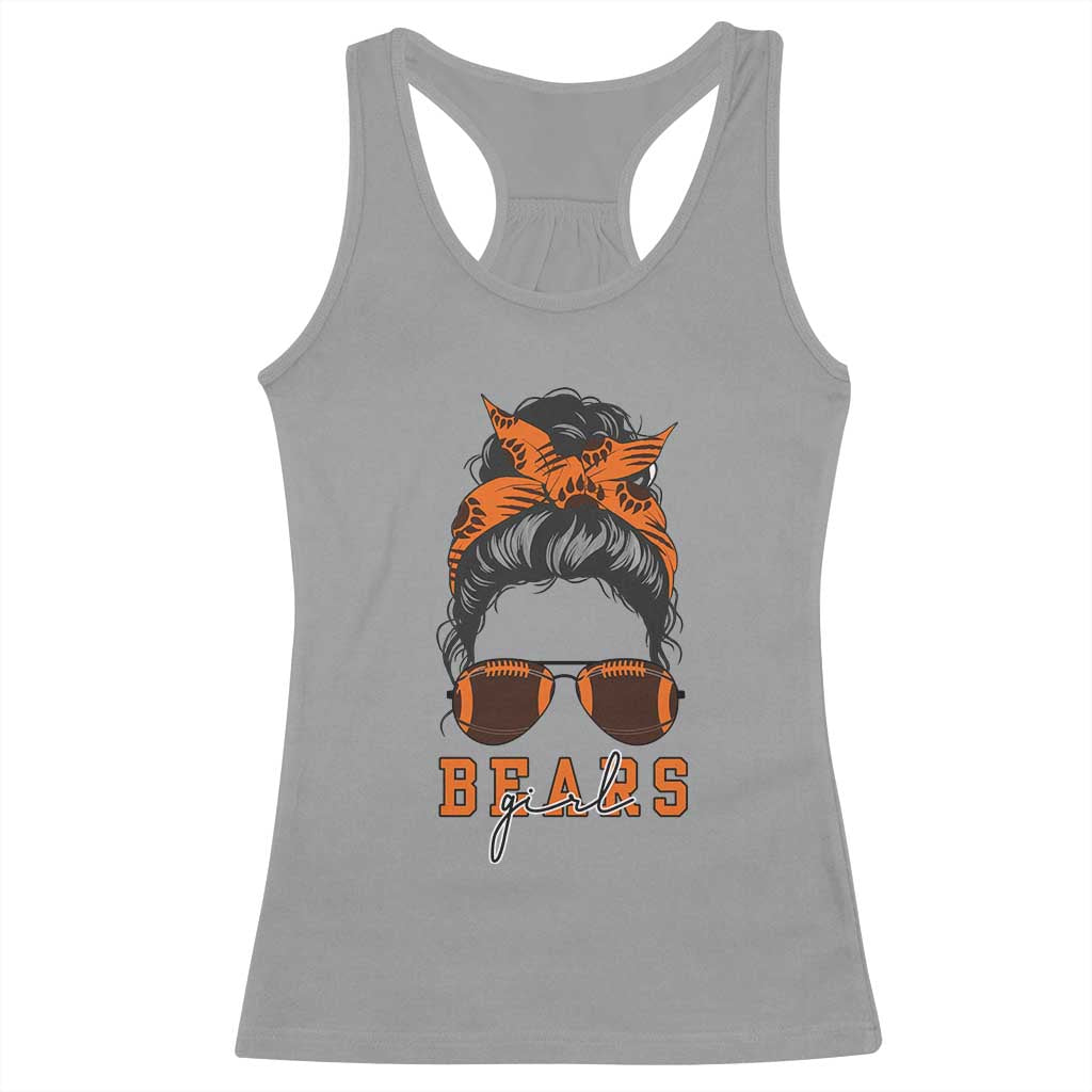 Girl Messy Bun Fan Racerback Tank Top CFB Lovers Gift TS12 Sport Gray Print Your Wear