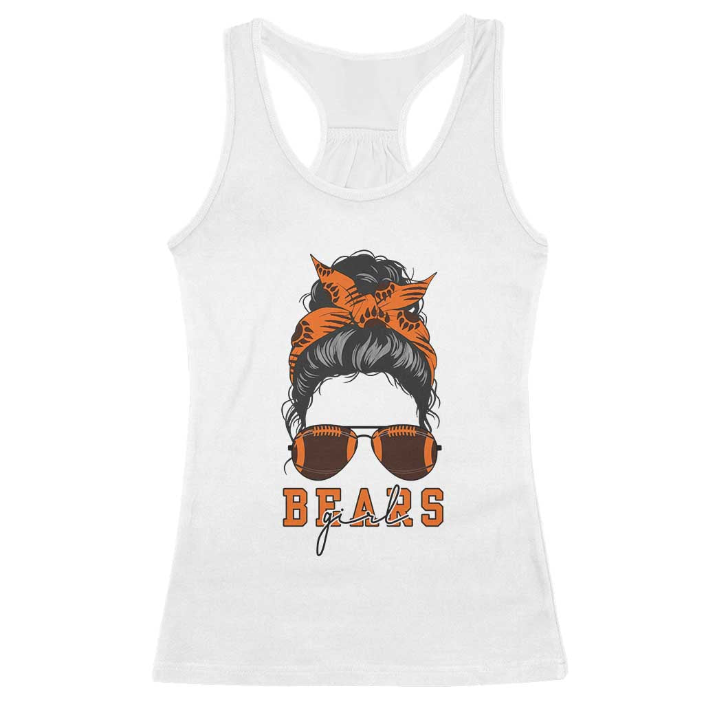 Girl Messy Bun Fan Racerback Tank Top CFB Lovers Gift TS12 White Print Your Wear