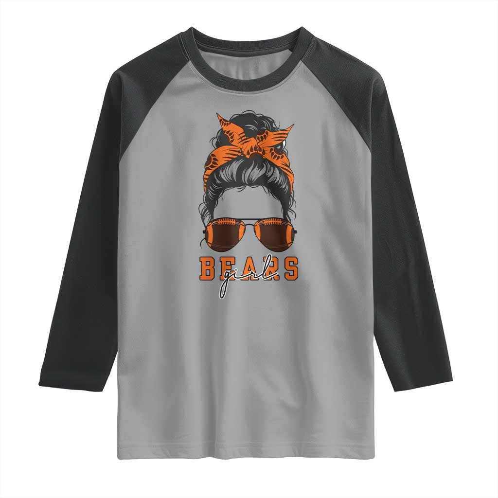 Girl Messy Bun Fan Raglan Shirt CFB Lovers Gift TS12 Sport Gray Black Print Your Wear