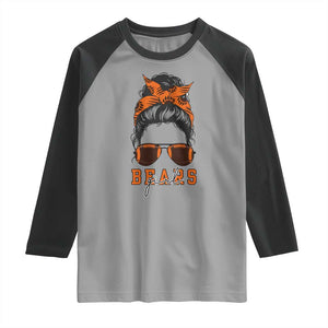 Girl Messy Bun Fan Raglan Shirt CFB Lovers Gift TS12 Sport Gray Black Print Your Wear