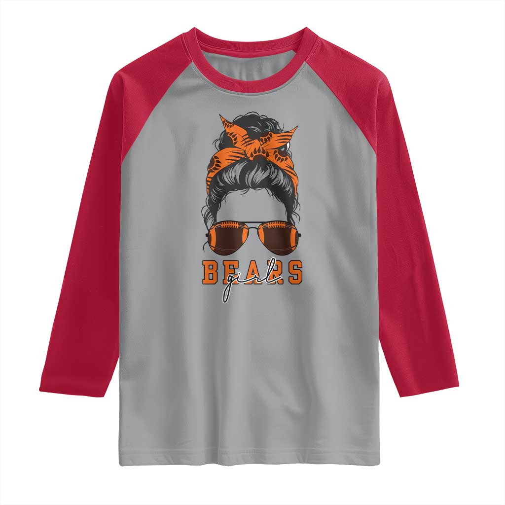 Girl Messy Bun Fan Raglan Shirt CFB Lovers Gift TS12 Sport Gray Red Print Your Wear
