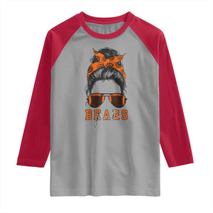 Girl Messy Bun Fan Raglan Shirt CFB Lovers Gift TS12 Sport Gray Red Print Your Wear