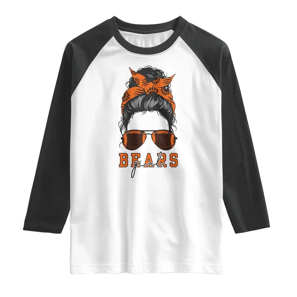 Girl Messy Bun Fan Raglan Shirt CFB Lovers Gift TS12 White Black Print Your Wear