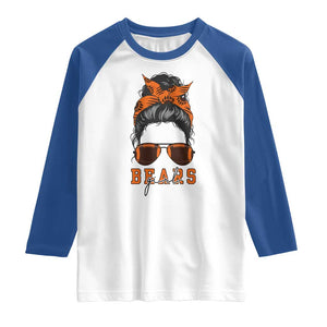Girl Messy Bun Fan Raglan Shirt CFB Lovers Gift TS12 White Royal Print Your Wear