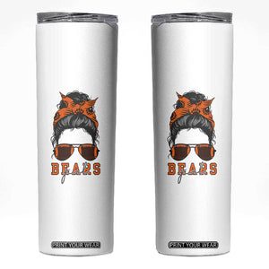Girl Messy Bun Fan Skinny Tumbler CFB Lovers Gift TS12 White Print Your Wear