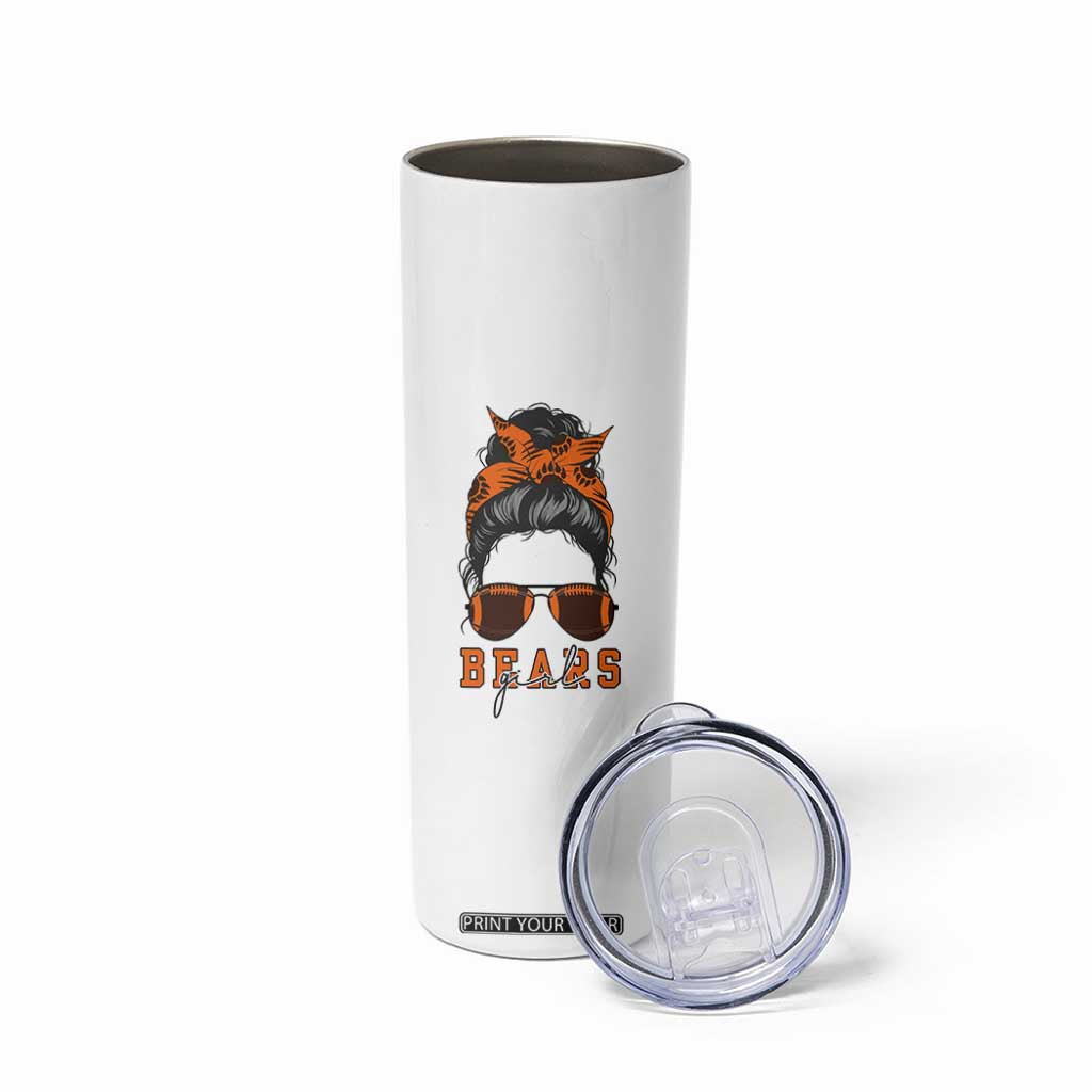Girl Messy Bun Fan Skinny Tumbler CFB Lovers Gift TS12 Print Your Wear