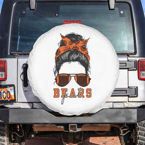 Girl Messy Bun Fan Spare Tire Cover CFB Lovers Gift TS12 No hole White Print Your Wear