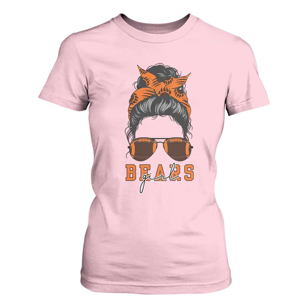 Girl Messy Bun Fan T Shirt For Women CFB Lovers Gift TS12 Light Pink Print Your Wear