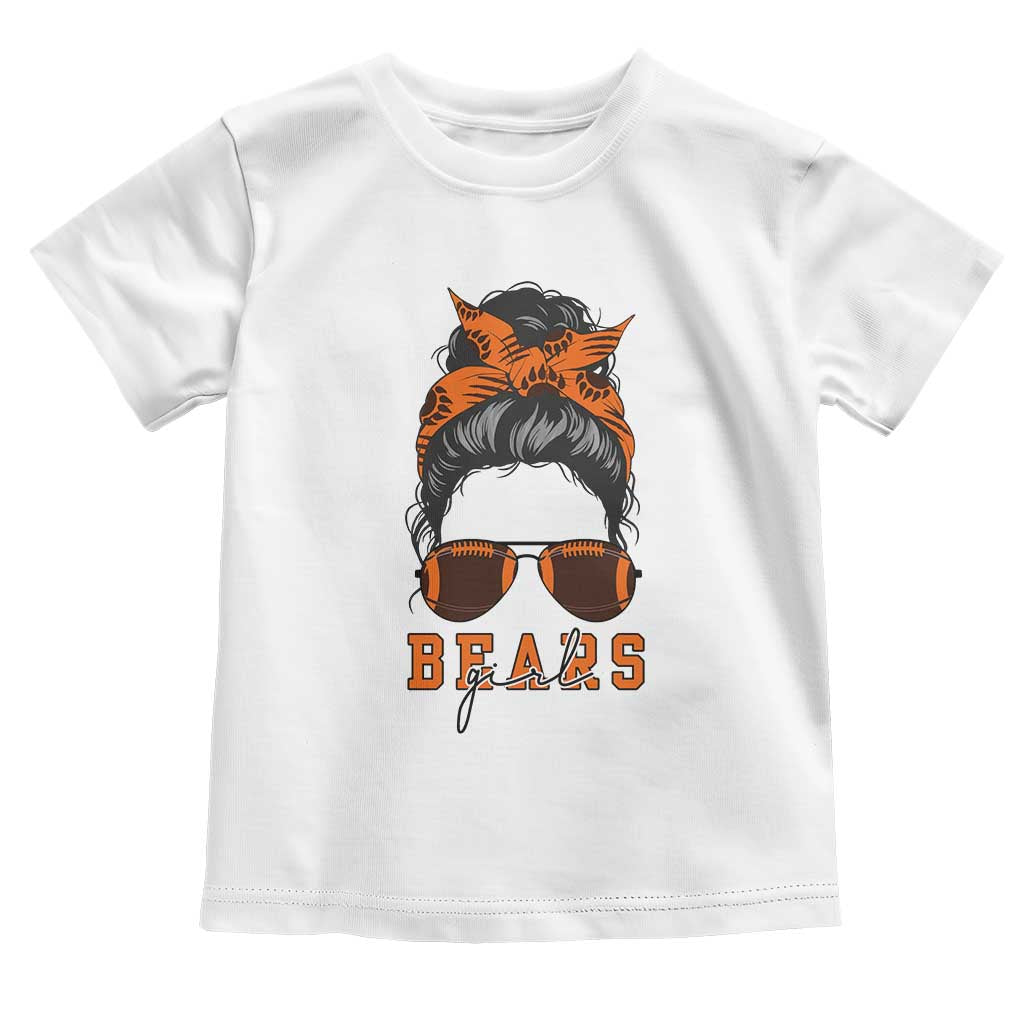 Girl Messy Bun Fan Toddler T Shirt CFB Lovers Gift TS12 White Print Your Wear