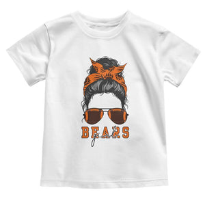 Girl Messy Bun Fan Toddler T Shirt CFB Lovers Gift TS12 White Print Your Wear