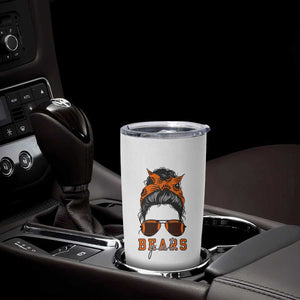 Bears Girl Messy Bun Fan Tumbler Cup Chicago Football Lovers Gift TS12 Print Your Wear