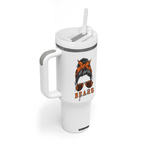 Girl Messy Bun Fan Tumbler With Handle CFB Lovers Gift TS12 Print Your Wear