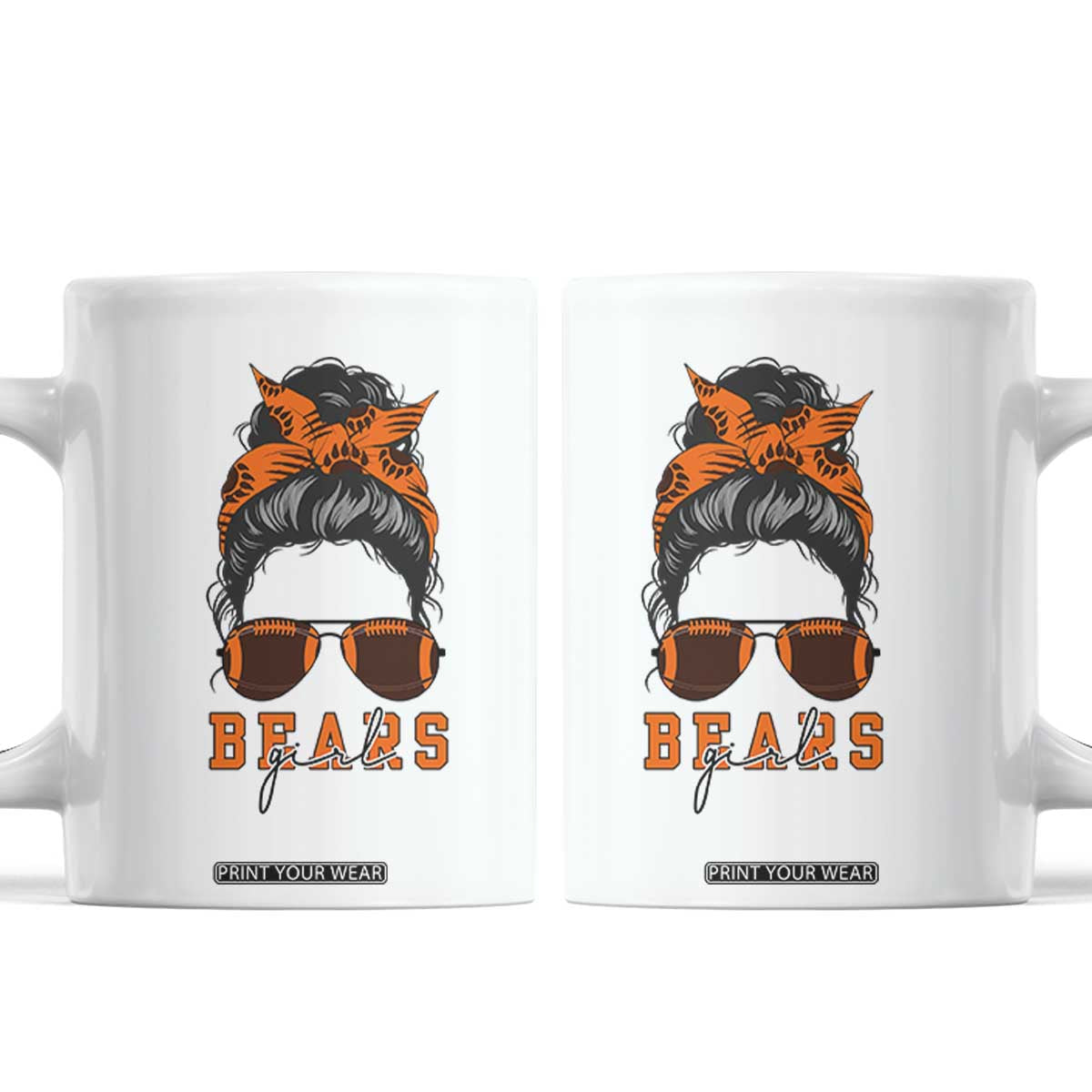 Girl Messy Bun Fan Coffee Mug CFB Lovers Gift TS12 White Print Your Wear