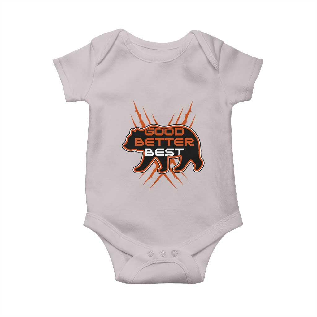 Good Better Best Motivational Baby Onesie CFB Lover Gift TS12 Ice Gray Print Your Wear