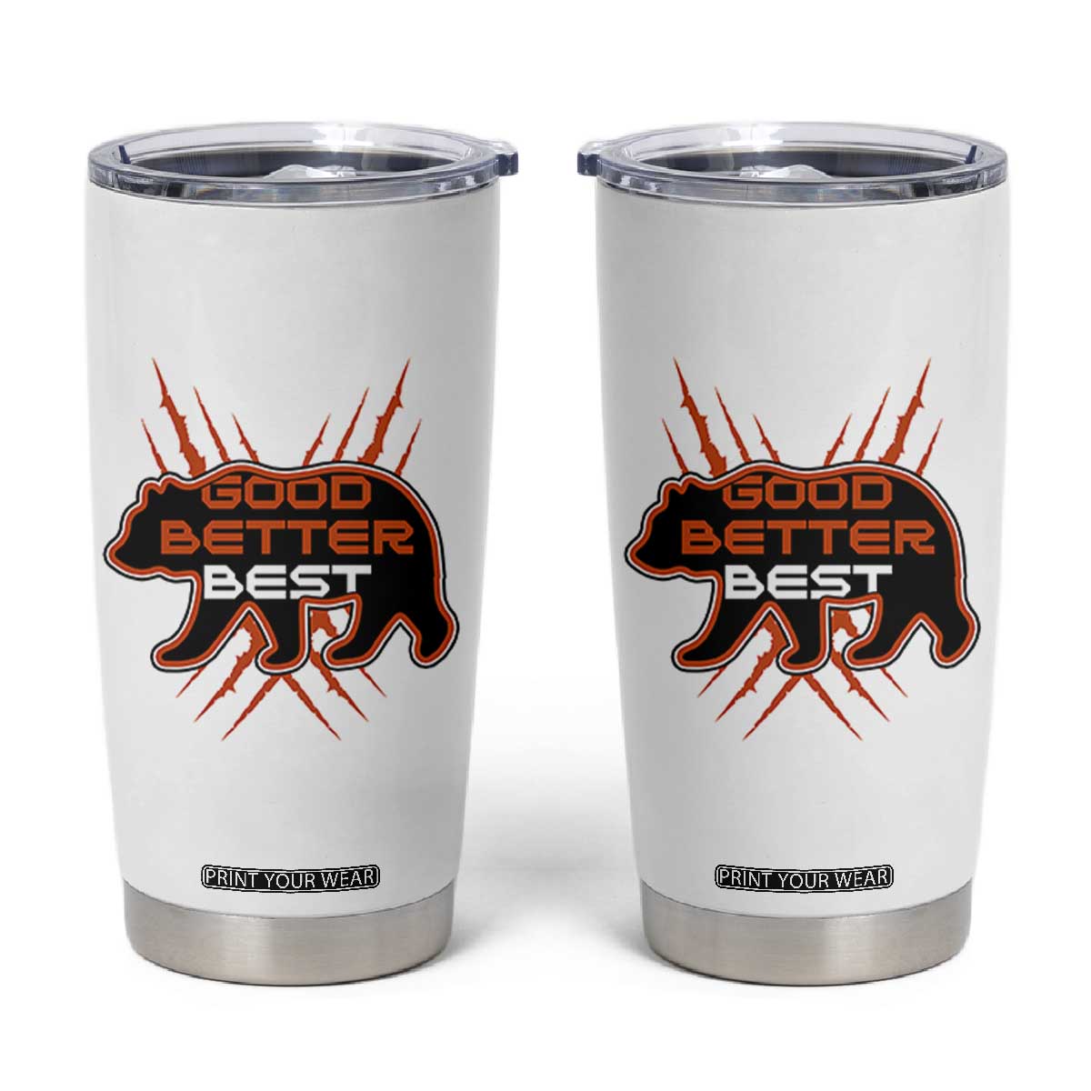 Good Better Best Motivational Tumbler Cup Chicago Football Lovers Gift TS12 White Print Your Wear