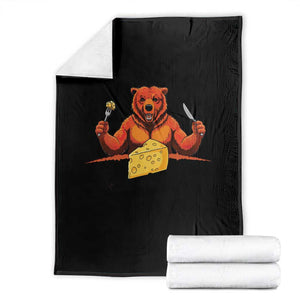 Football Rival Gift Throw Blanket Funny Br Eating CHZ TS12 Black Print Your Wear
