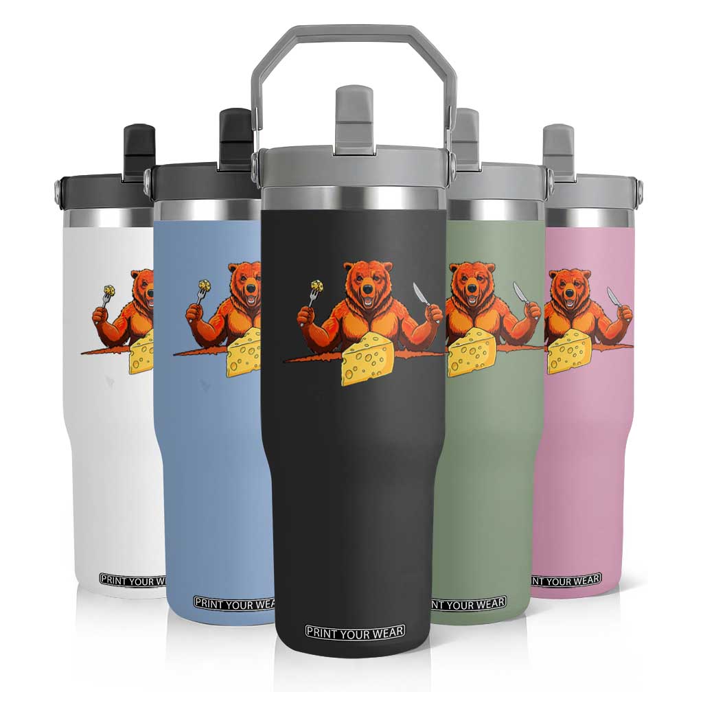 Football Rival Gift Flip Straw Tumbler Funny Br Eating CHZ TS12 Print Your Wear