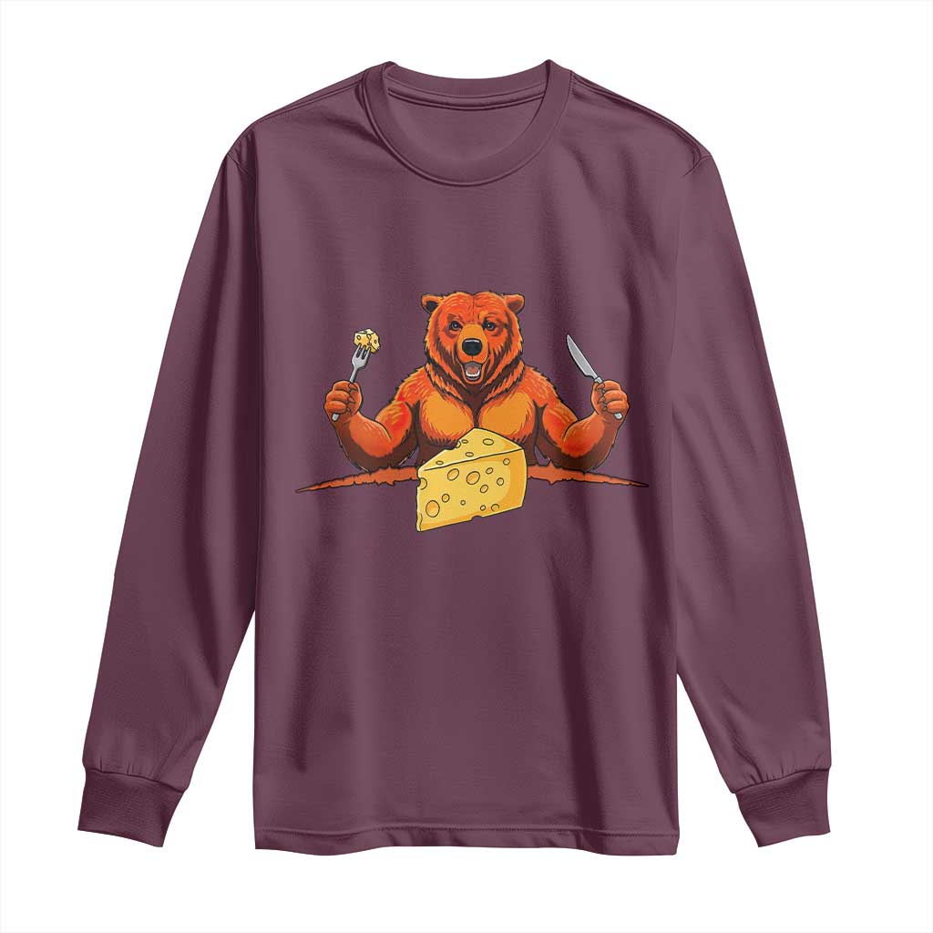 Football Rival Gift Long Sleeve Shirt Funny Br Eating CHZ TS12 Maroon Print Your Wear