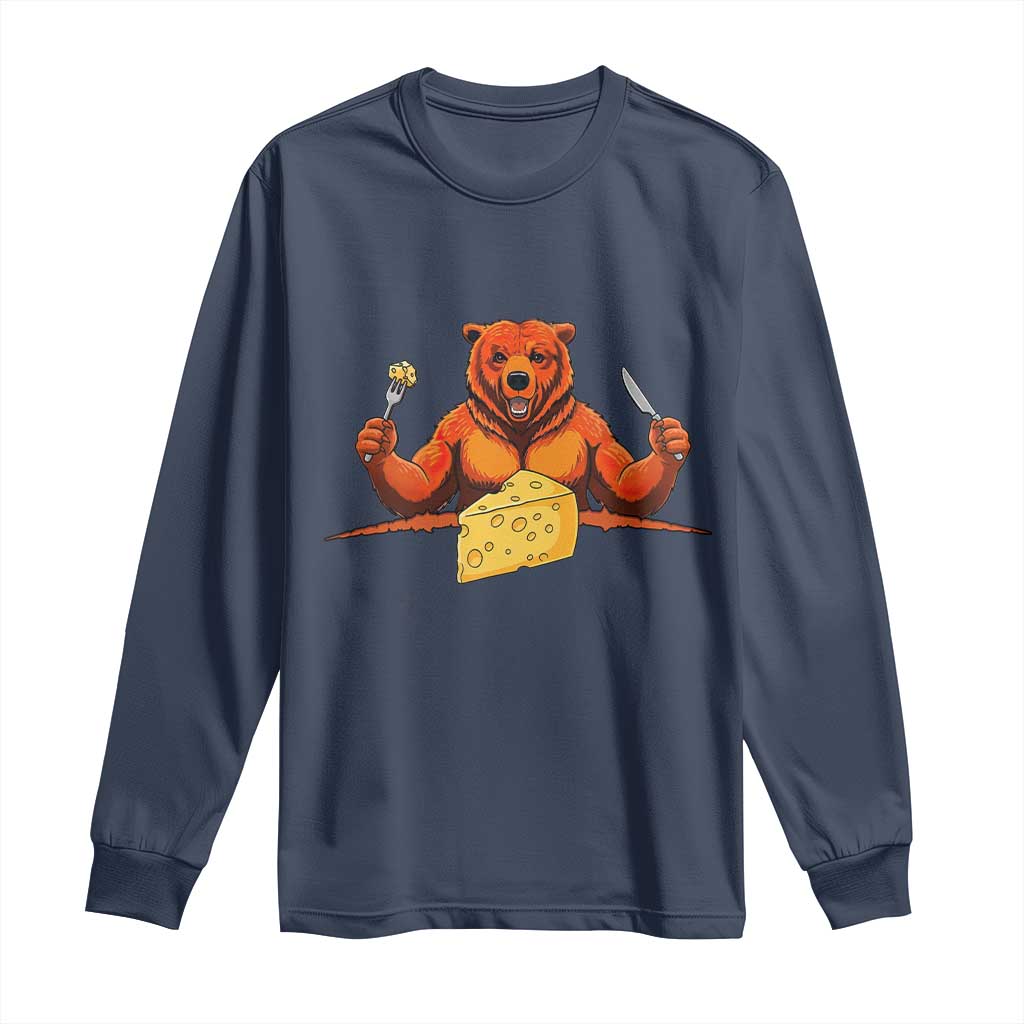 Football Rival Gift Long Sleeve Shirt Funny Br Eating CHZ TS12 Navy Print Your Wear