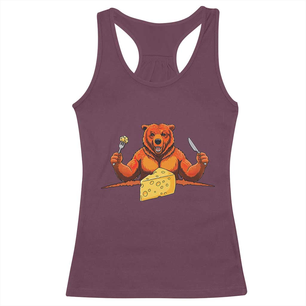 Football Rival Gift Racerback Tank Top Funny Br Eating CHZ TS12 Maroon Print Your Wear