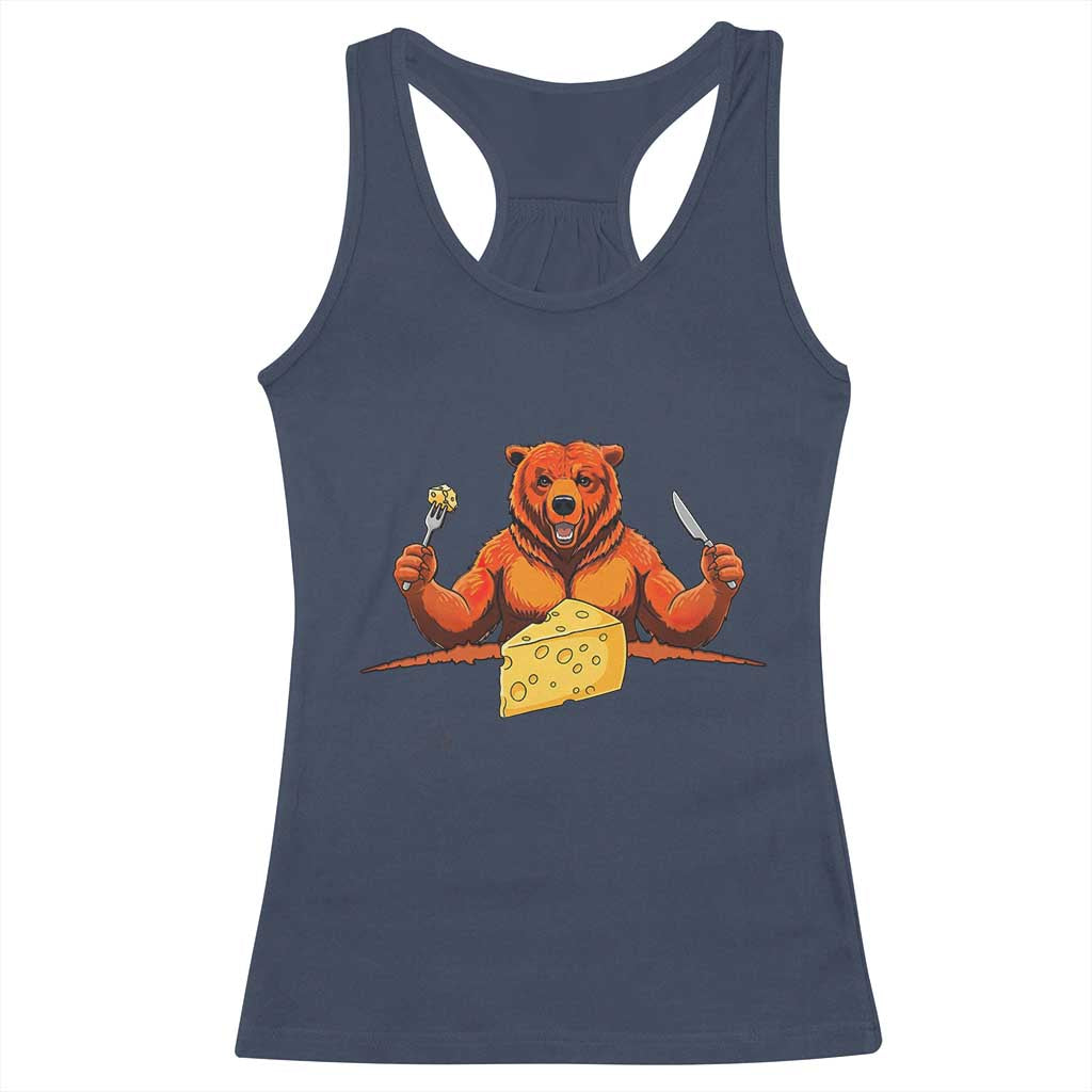 Football Rival Gift Racerback Tank Top Funny Br Eating CHZ TS12 Navy Print Your Wear
