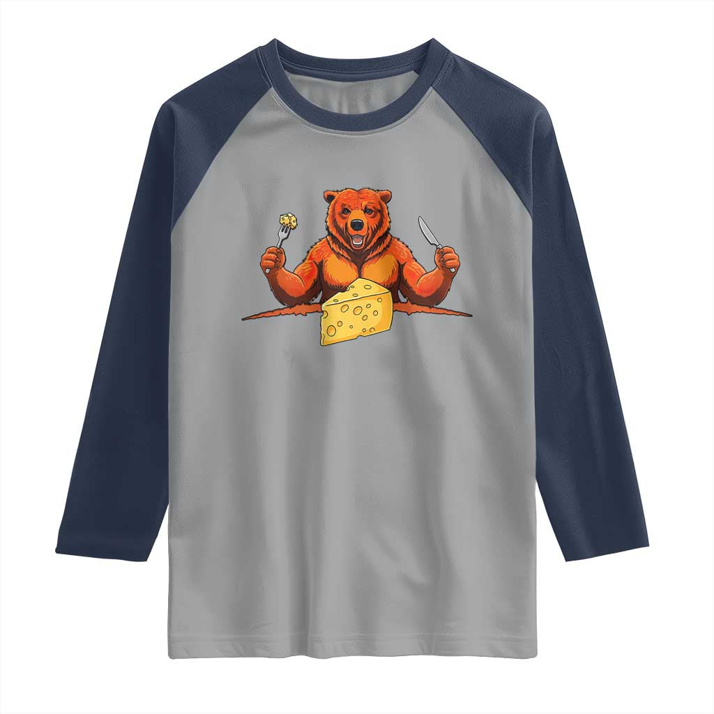 Football Rival Gift Raglan Shirt Funny Br Eating CHZ TS12 Sport Gray Navy Print Your Wear
