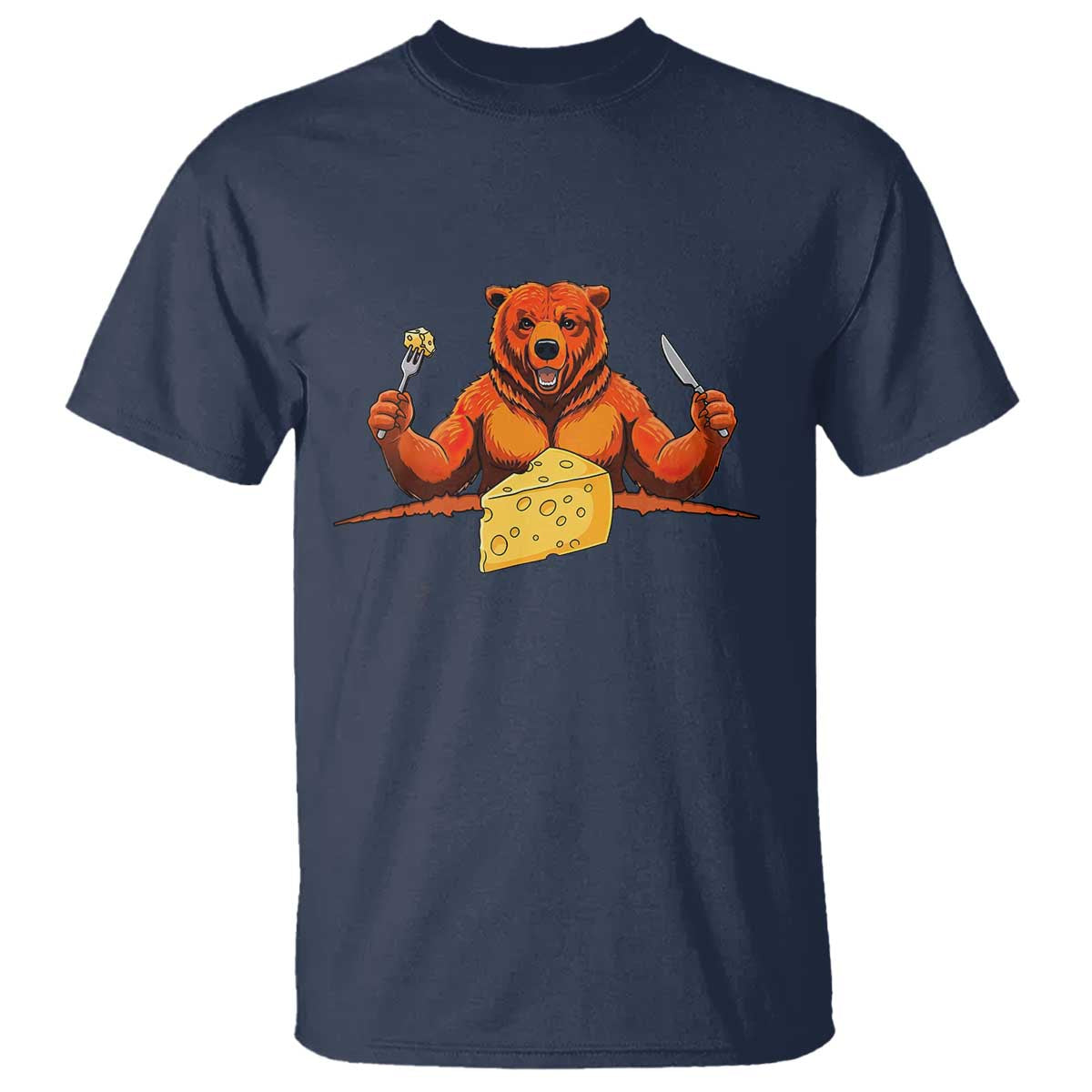 Football Rival Gift T Shirt Funny Br Eating CHZ TS12 Navy Print Your Wear