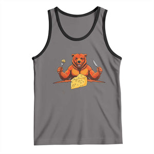 Football Rival Gift Tank Top Funny Br Eating CHZ TS12 Deep Heather Black Print Your Wear