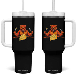 Football Rival Gift Tumbler With Handle Funny Br Eating CHZ TS12 One Size: 40 oz Black Print Your Wear