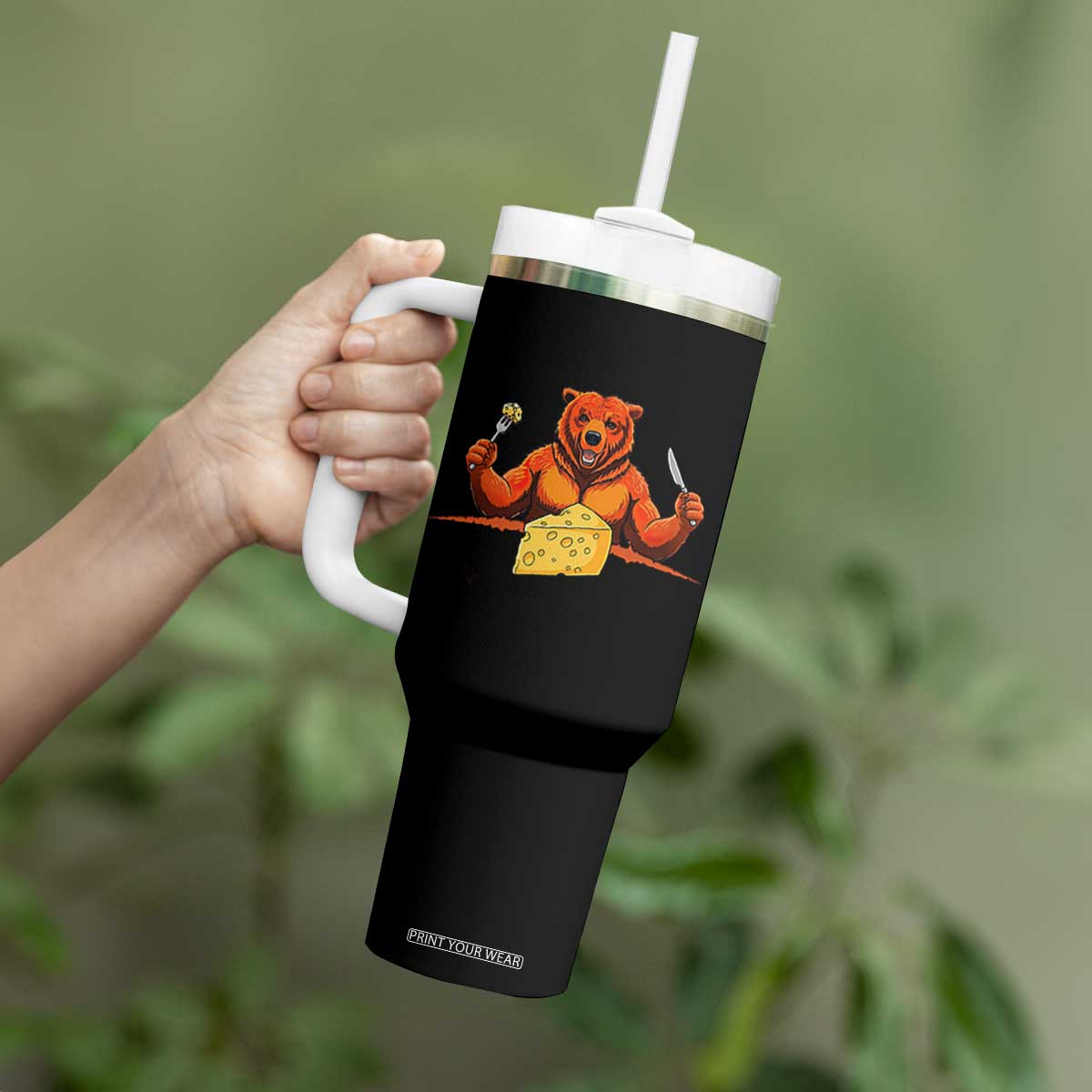 Football Rival Gift Tumbler With Handle Funny Br Eating CHZ TS12 Print Your Wear