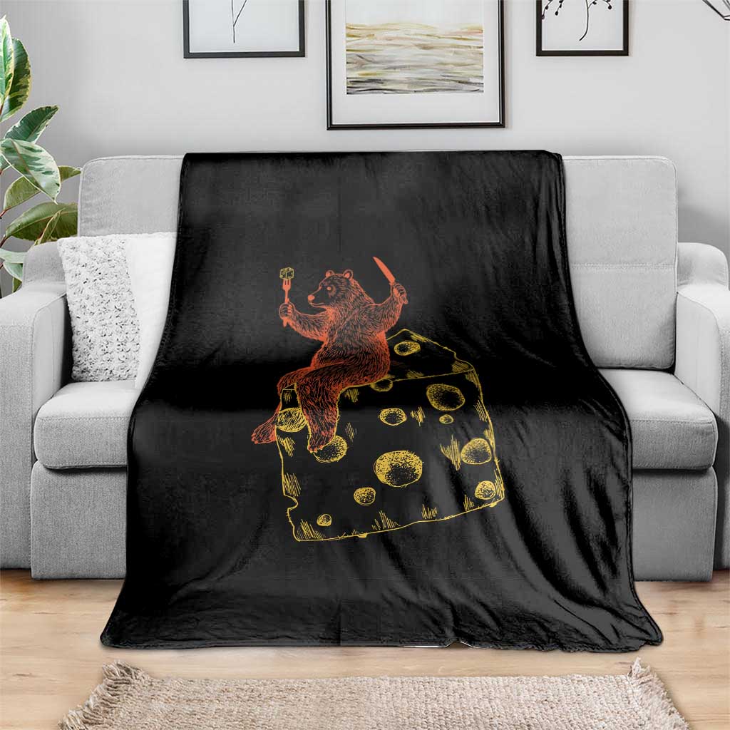 BR Eating CHZ Throw Blanket Funny Football Rival Gift TS12 Print Your Wear