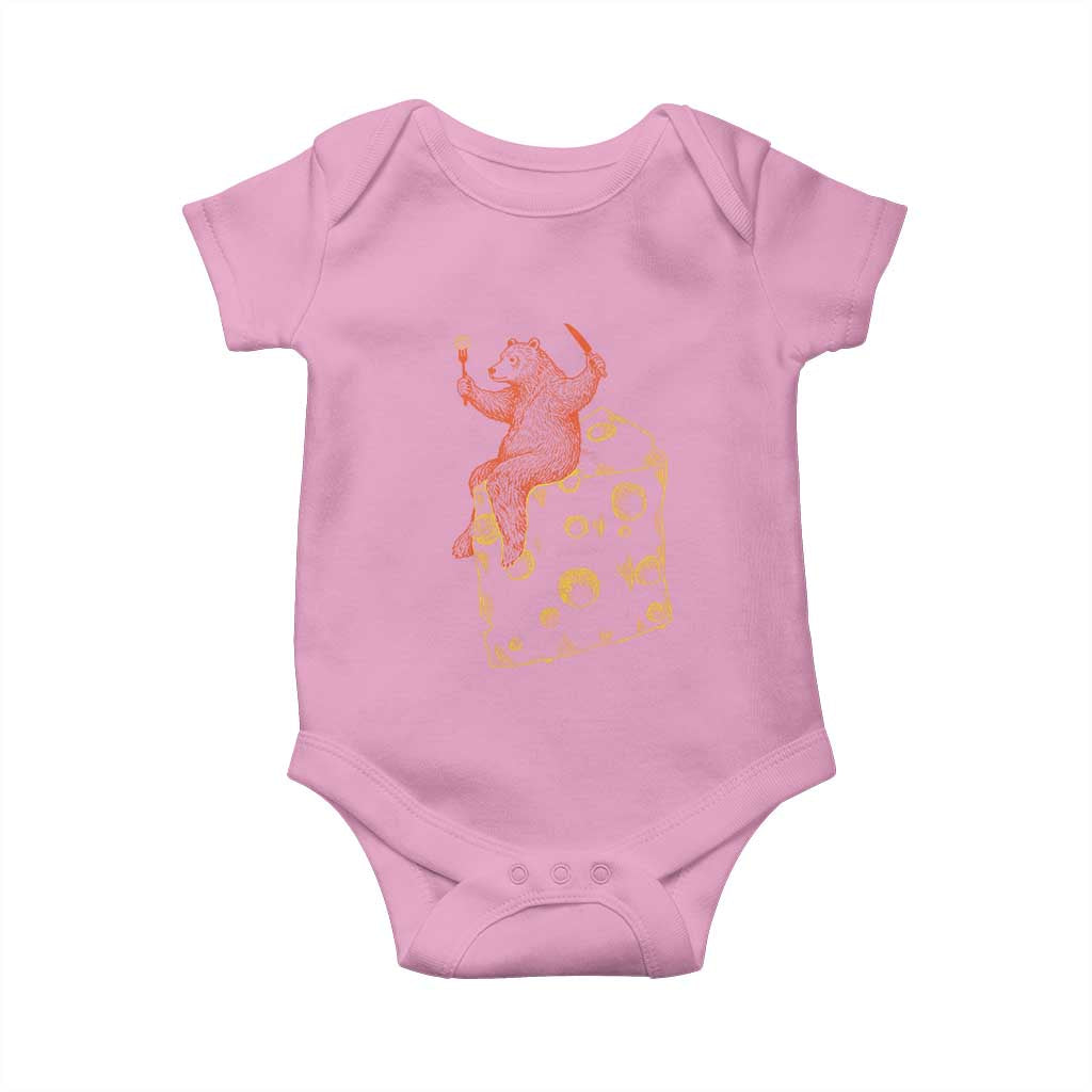 BR Eating CHZ Baby Onesie Funny Football Rival Gift TS12 Light Pink Print Your Wear