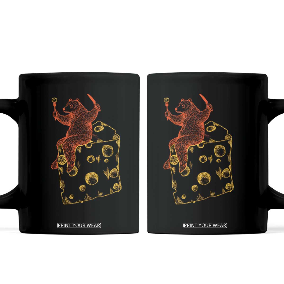 BR Eating CHZ Coffee Mug Funny Football Rival Gift TS12 Black Print Your Wear