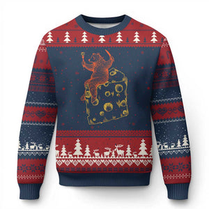 BR Eating CHZ Ugly Christmas Sweater Funny Football Rival Gift TS12 Navy Red Print Your Wear