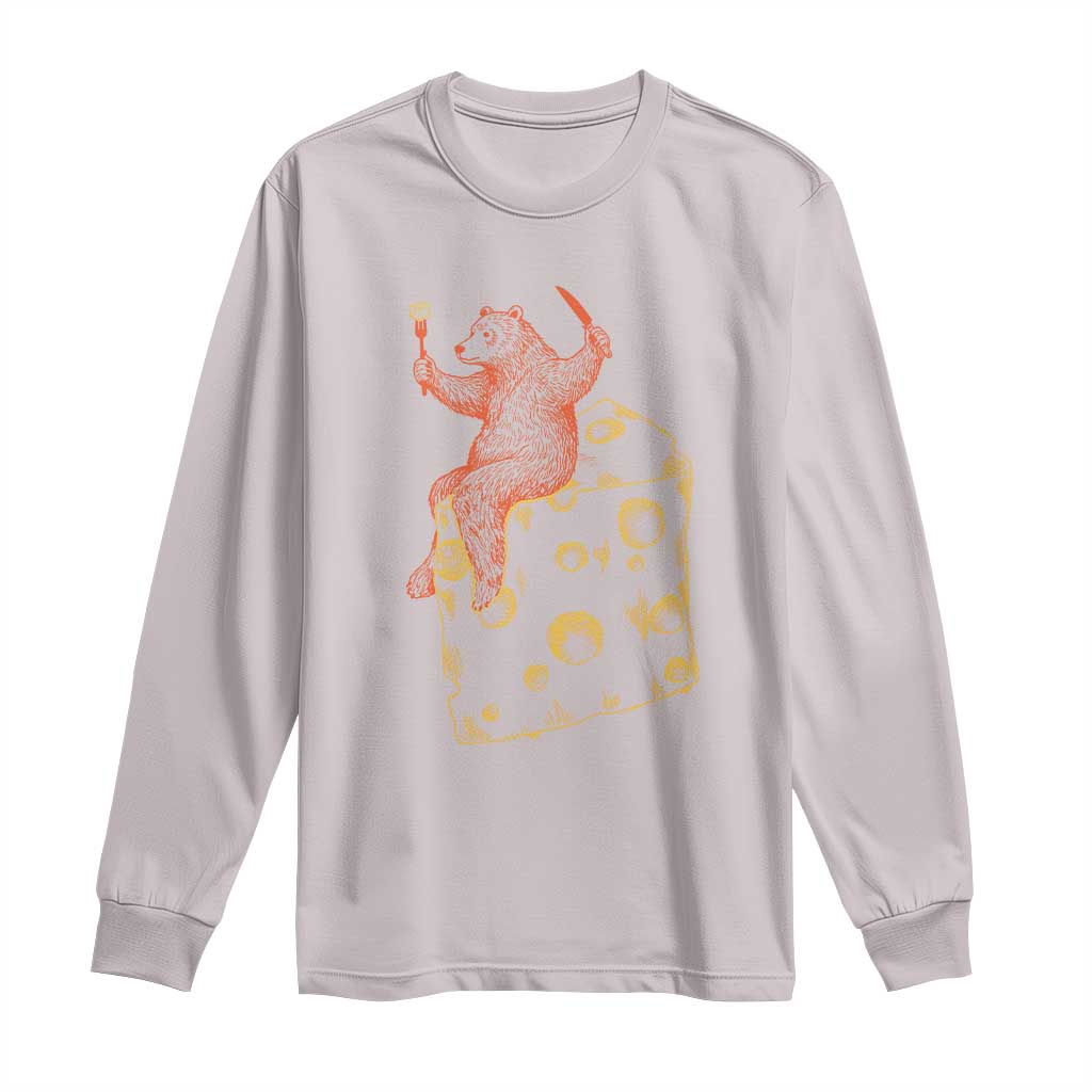 BR Eating CHZ Long Sleeve Shirt Funny Football Rival Gift TS12 Ice Gray Print Your Wear
