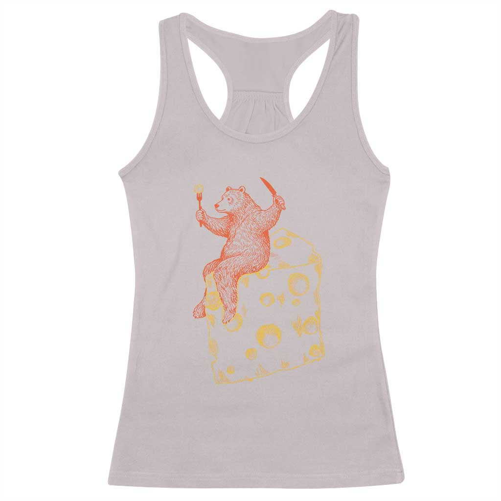 BR Eating CHZ Racerback Tank Top Funny Football Rival Gift TS12 Ice Gray Print Your Wear