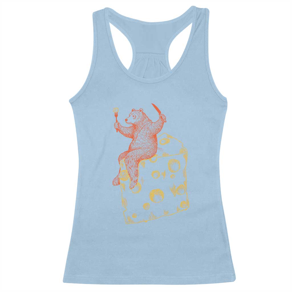 BR Eating CHZ Racerback Tank Top Funny Football Rival Gift TS12 Light Blue Print Your Wear