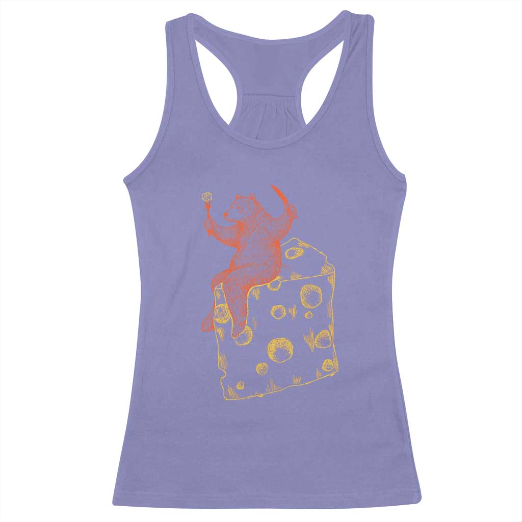 BR Eating CHZ Racerback Tank Top Funny Football Rival Gift TS12 Violet Print Your Wear