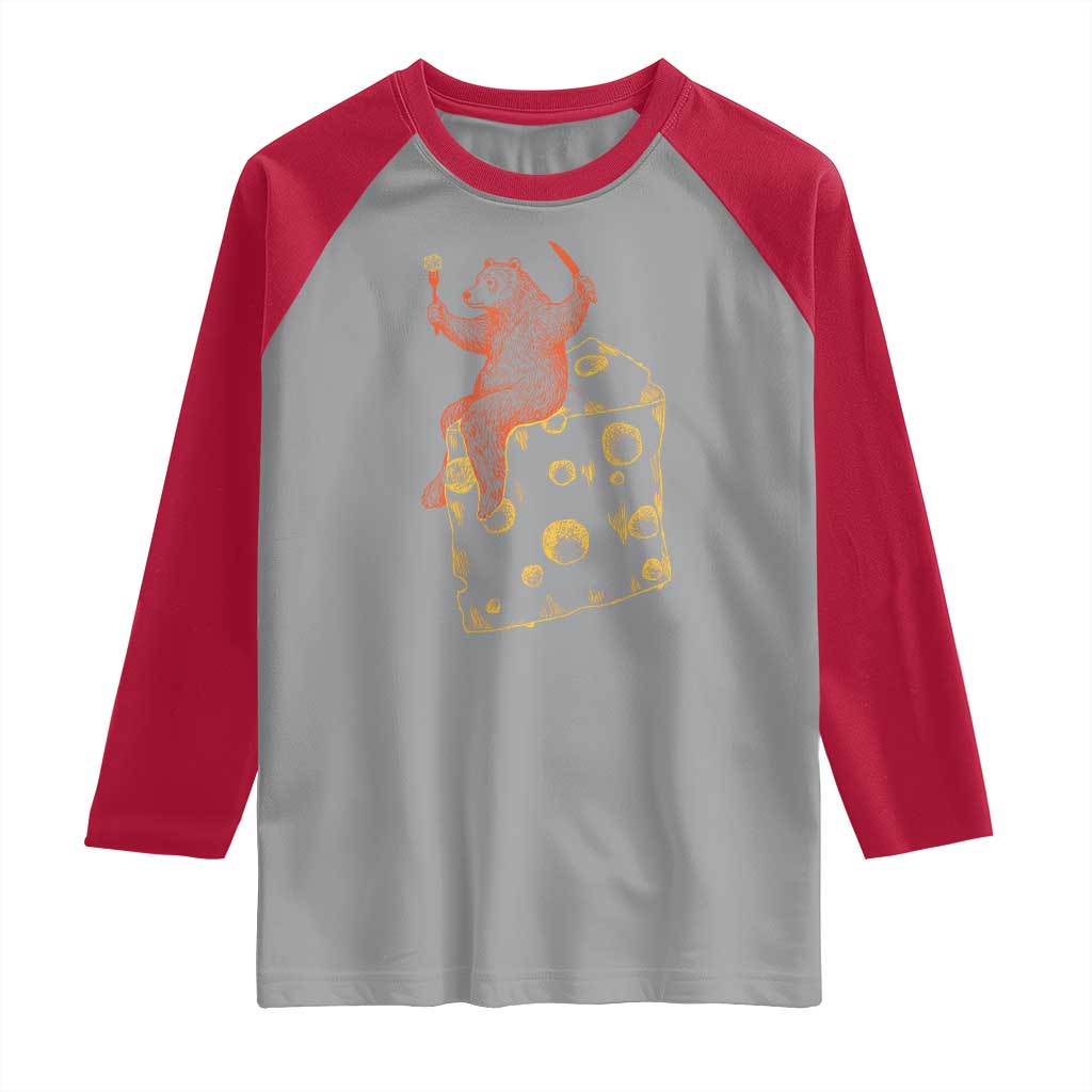 BR Eating CHZ Raglan Shirt Funny Football Rival Gift TS12 Sport Gray Red Print Your Wear